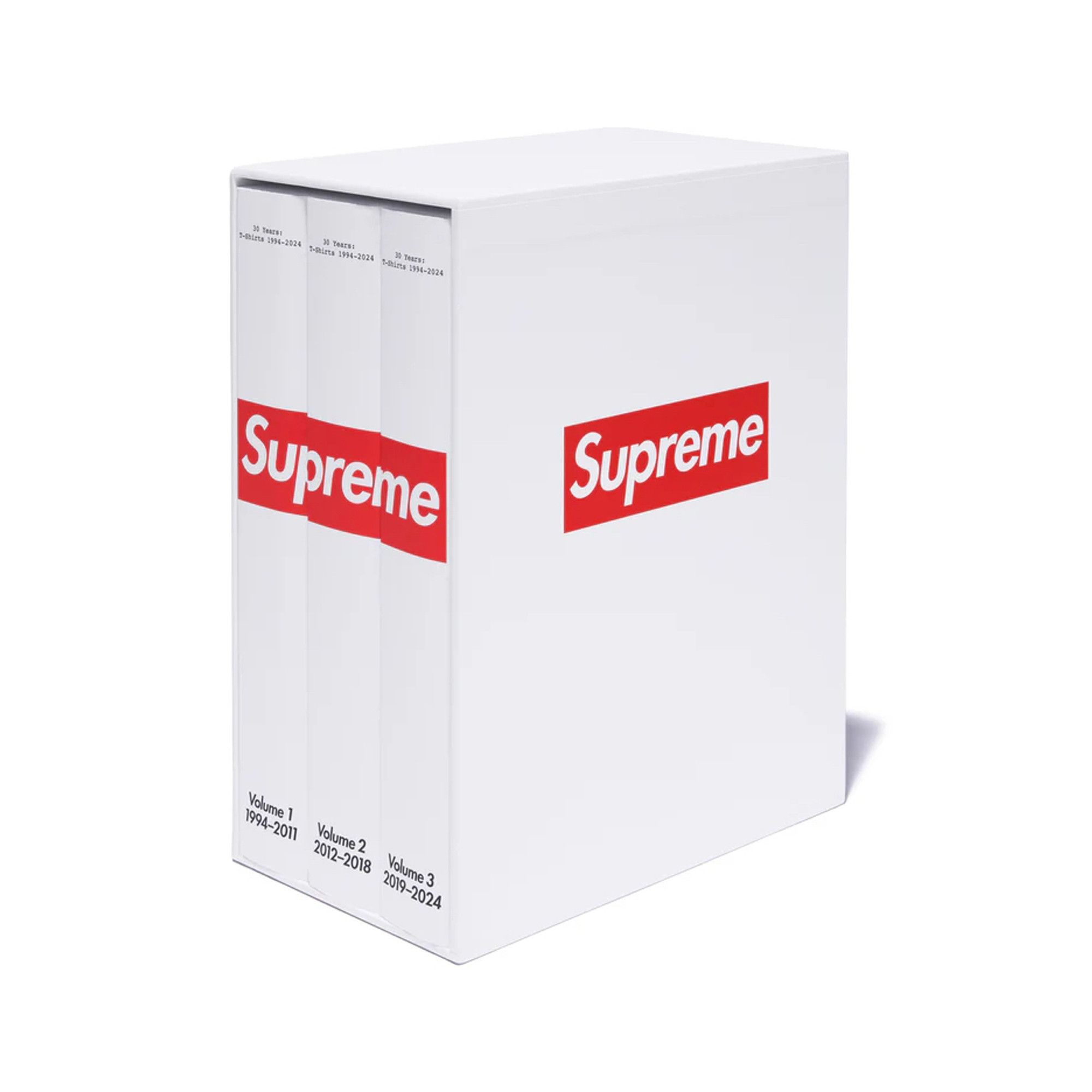 Supreme 30 Years: T-Shirts 1994-2024 Book (3-Volumes) 'White' - 1