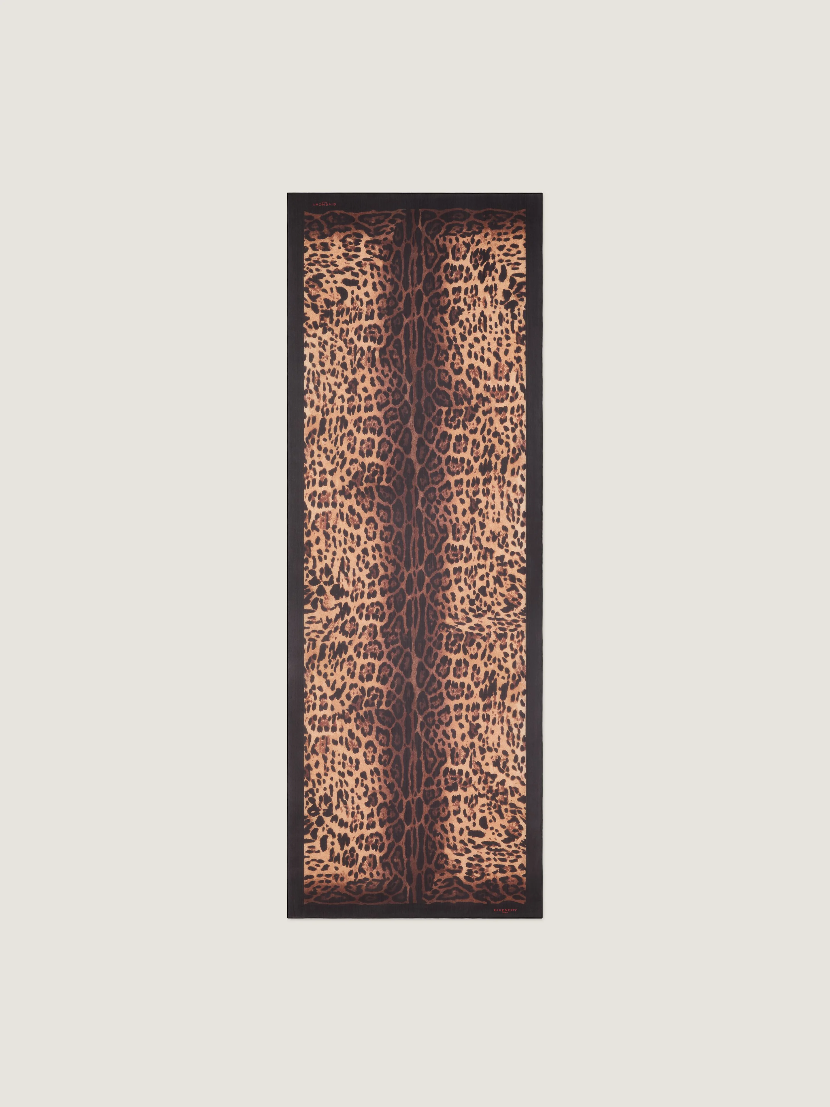 STOLE IN SILK CHIFFON WITH LEOPARD PRINT - 1