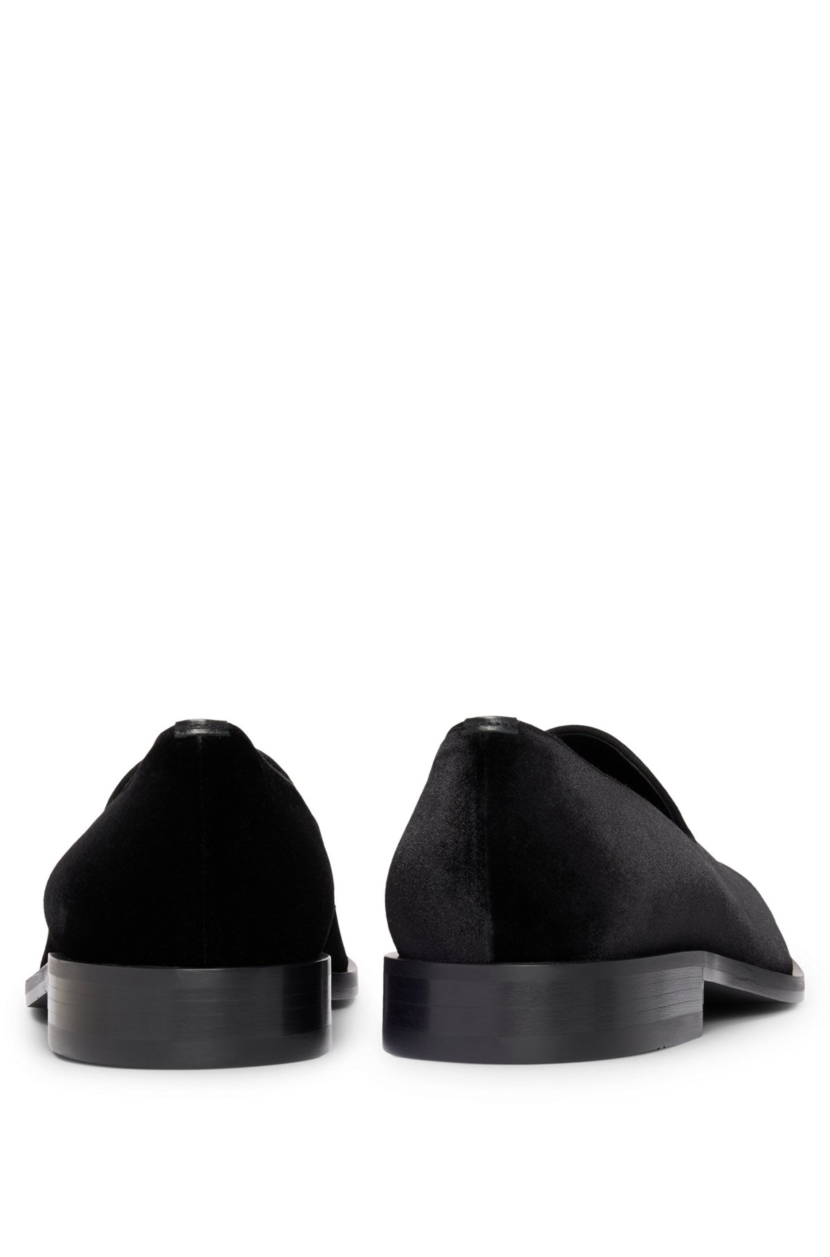 VELVET SLIP-ON LOAFERS WITH LEATHER TRIMS - 5