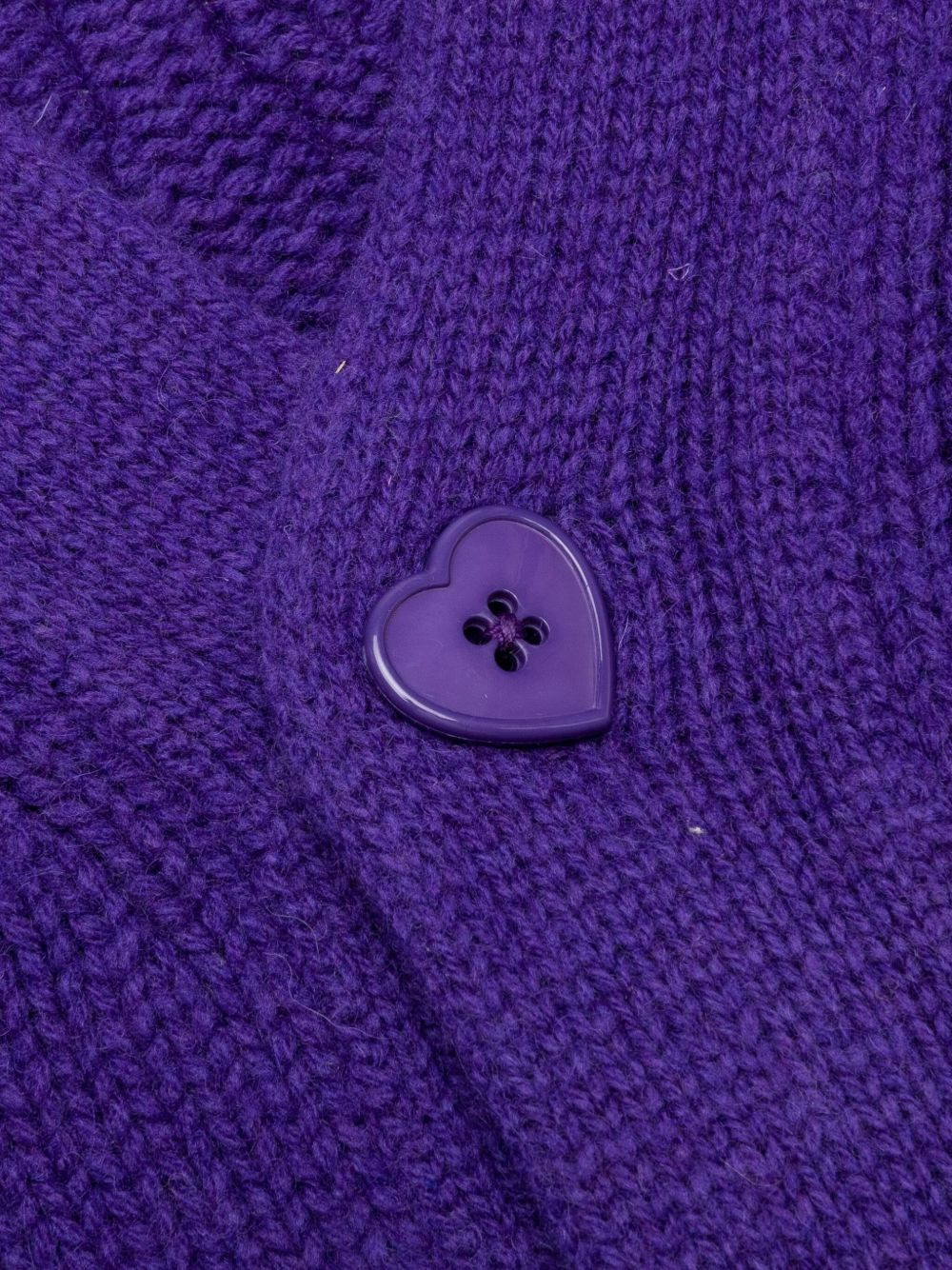 rugby-patch heart-button cardigan - 4