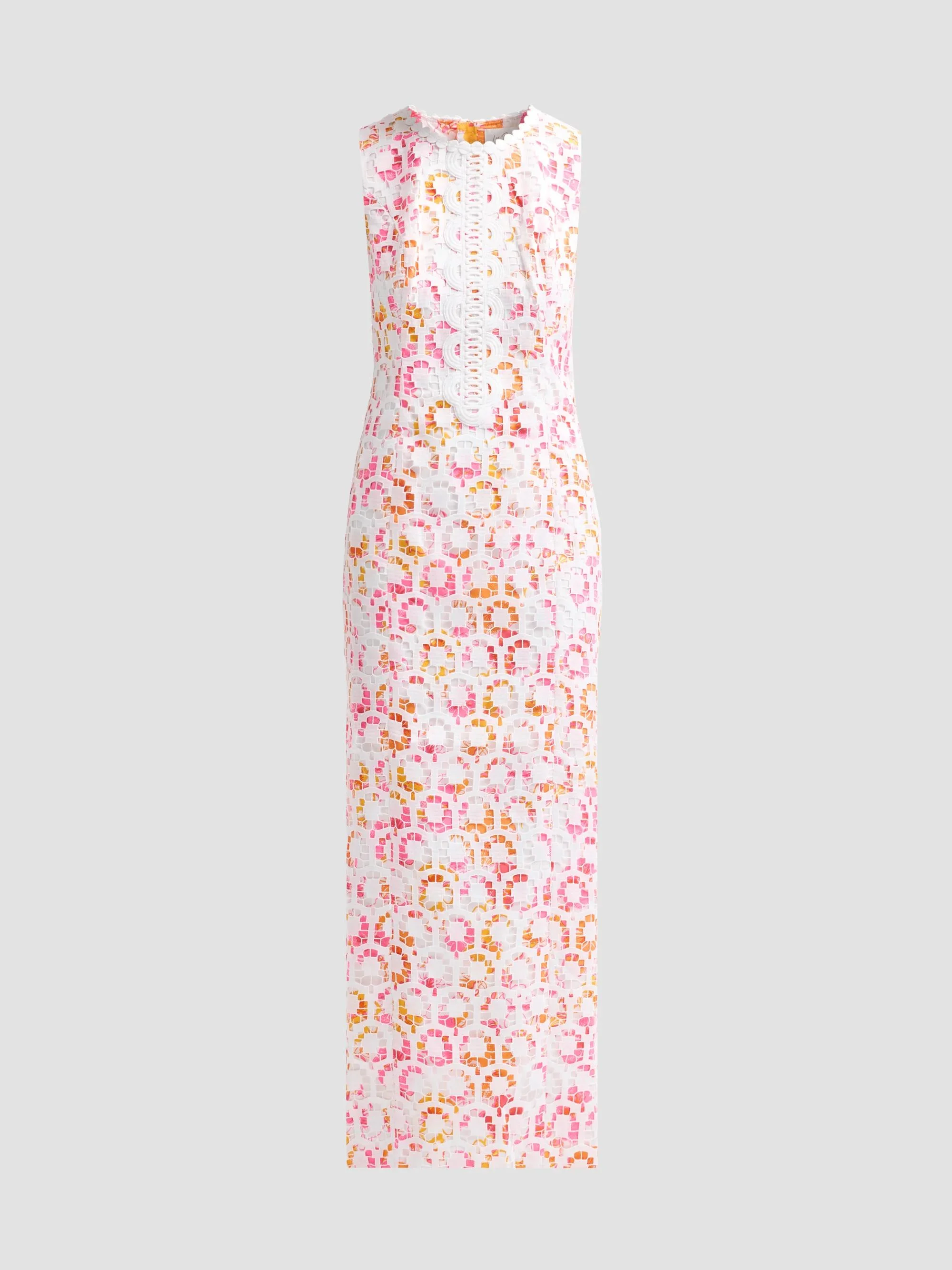 Women's Kitt Lace-Overlay Maxi Shift Dress - Resort White Pansy - 1