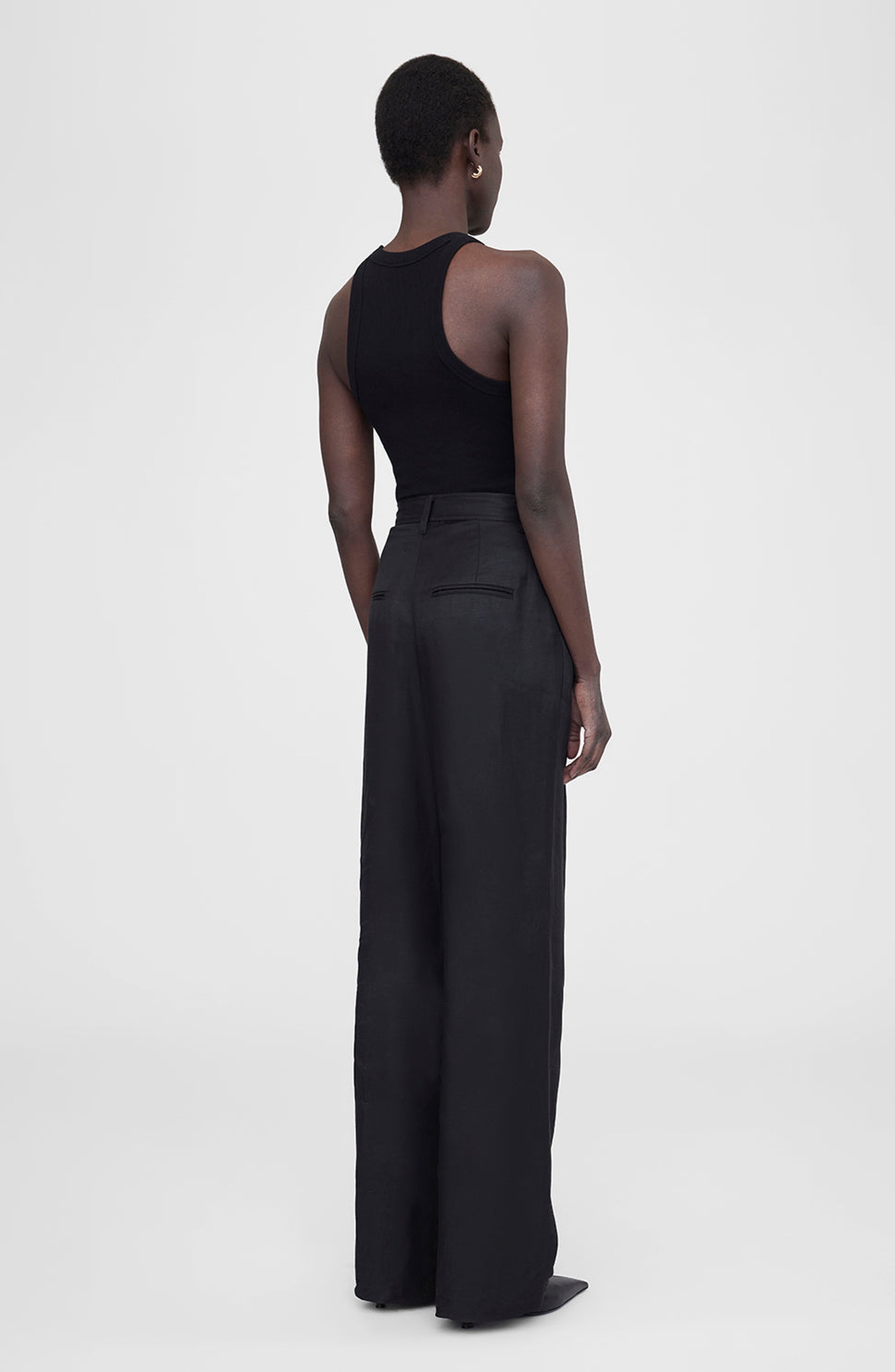 ANINE BING Eva Tank Top in Black at Nordstrom - 2