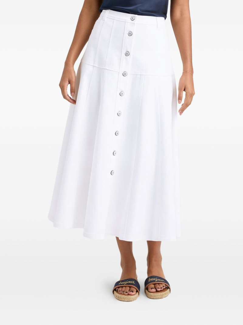 Cinq à Sept button-front pleated skirt outlook