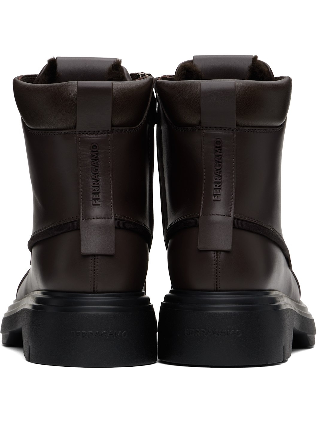 Brown Maxi-Tongue Combat Boots - 2