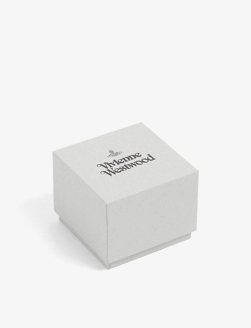 Suzon rhodium-plated brass stud earring - 4