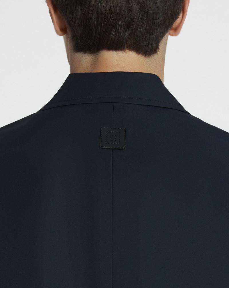 TECHNICAL COTTON STRAIGHT FIT JACKET 6