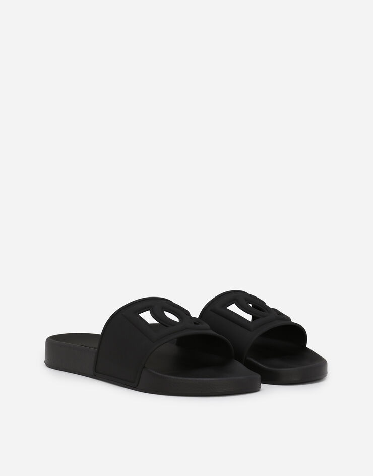Rubber beachwear sliders with DG logo - 2