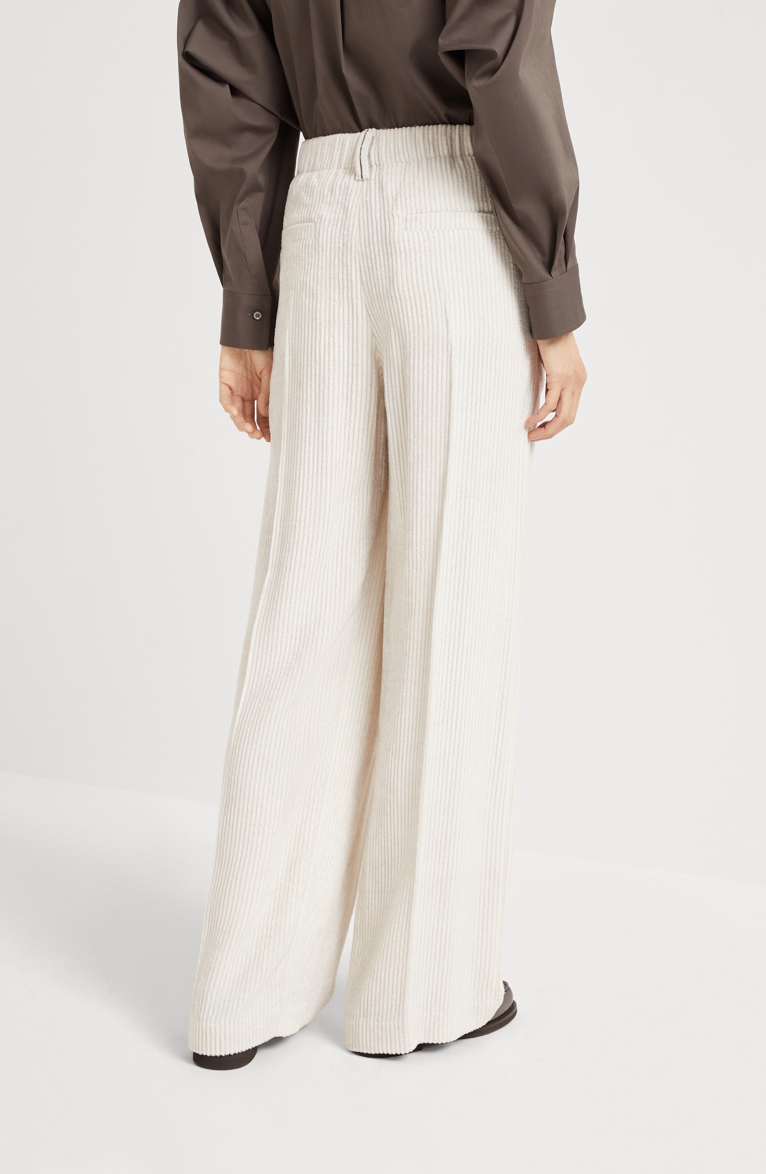 Brunello Cucinelli Sartorial track trousers in Butter at Nordstrom - 3