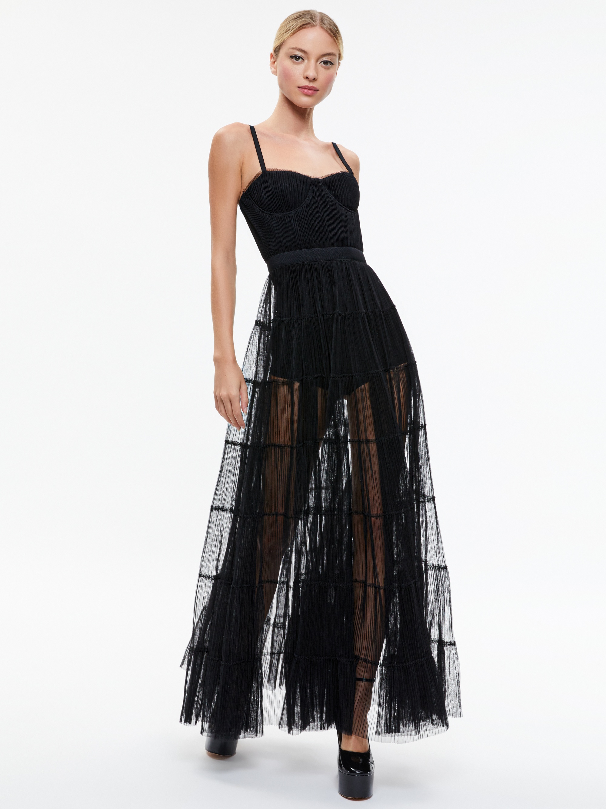DEENA PLEATED MAXI DRESS WITH HOT PANT - 6