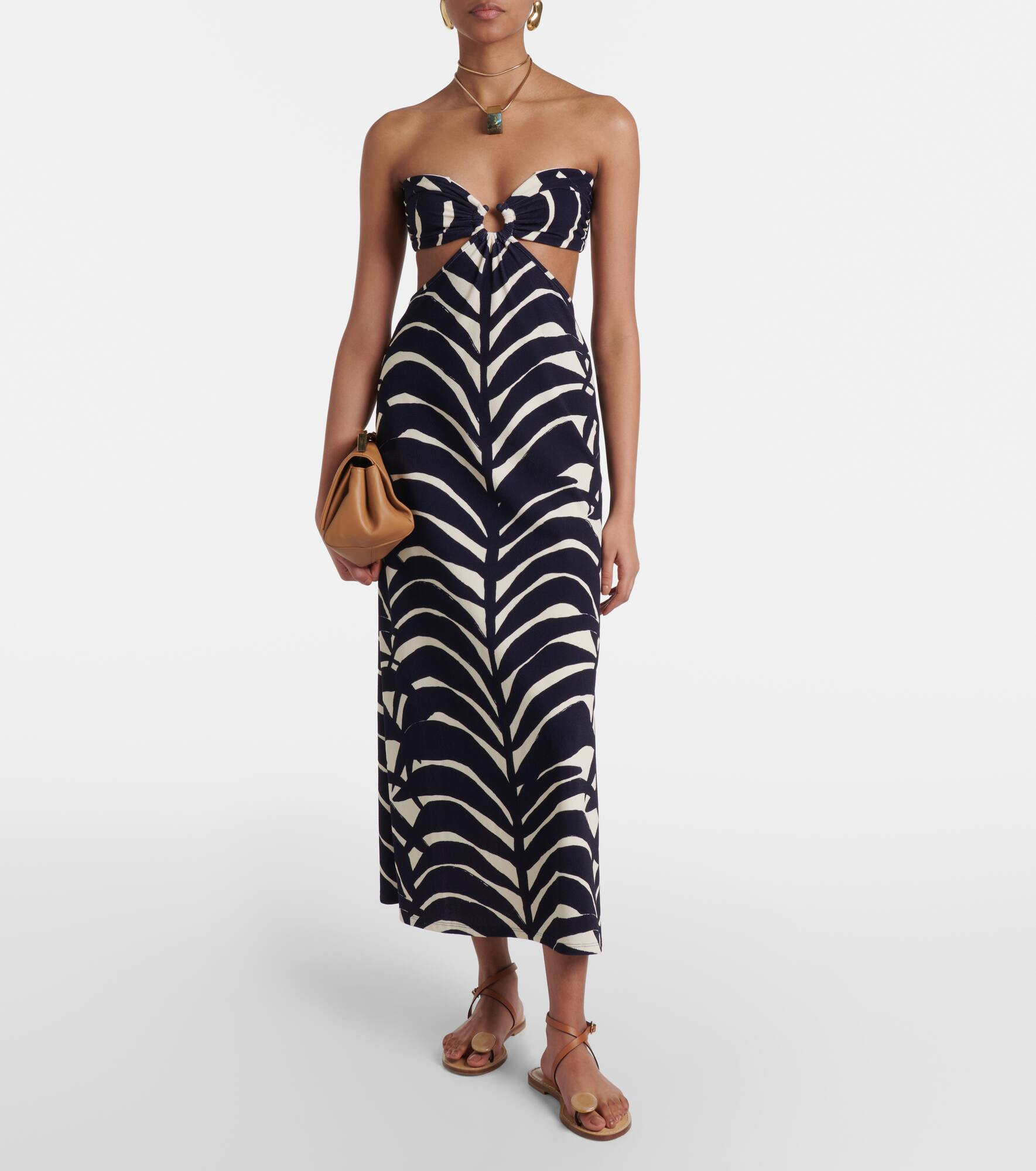 Ocean Layers cutout terry maxi dress - 2