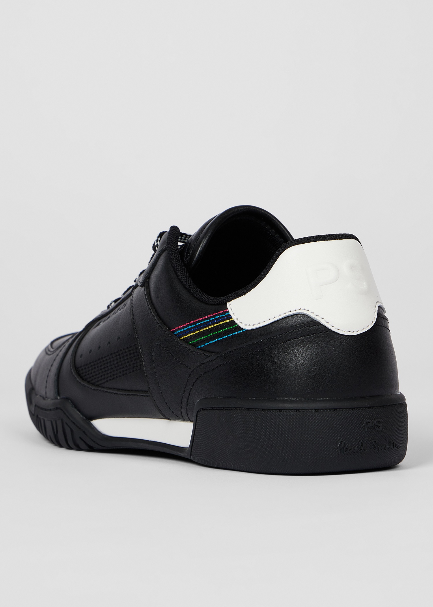 Black Leather 'Colson' Trainers - 5