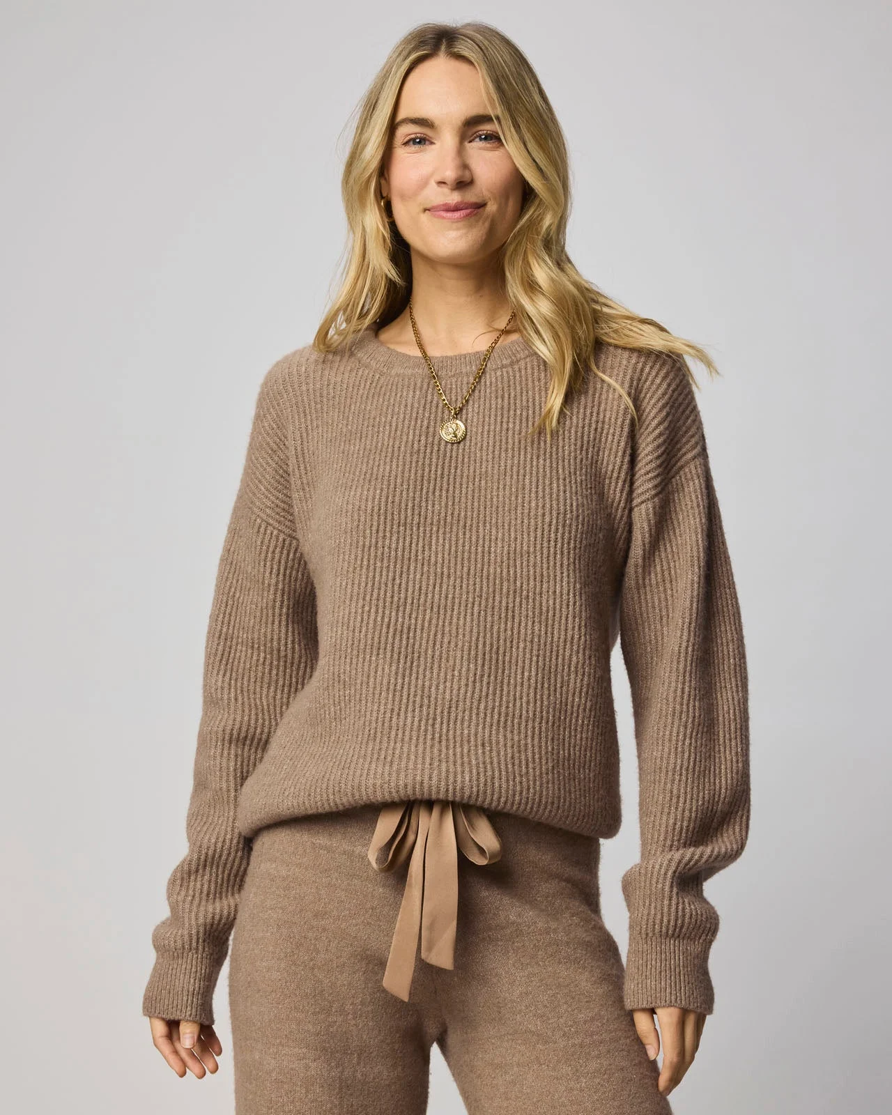 Stassi Satin Tie Sweater - 1
