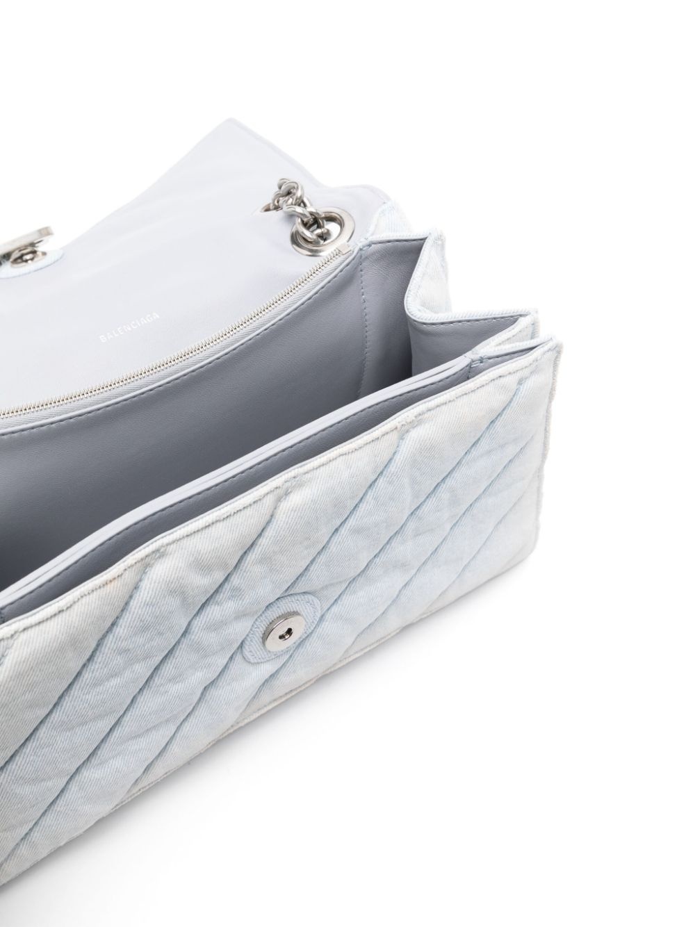 medium Crush quilted denim shoulder bag - 5