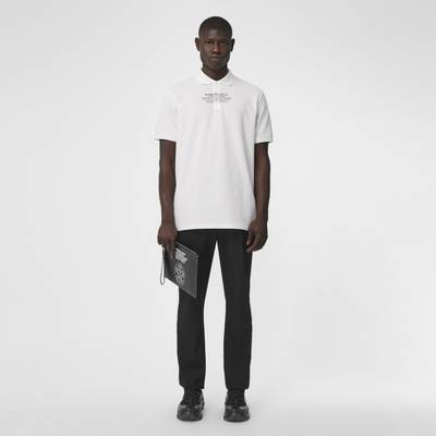 Burberry Location Print Cotton Piqué Oversized Polo Shirt outlook