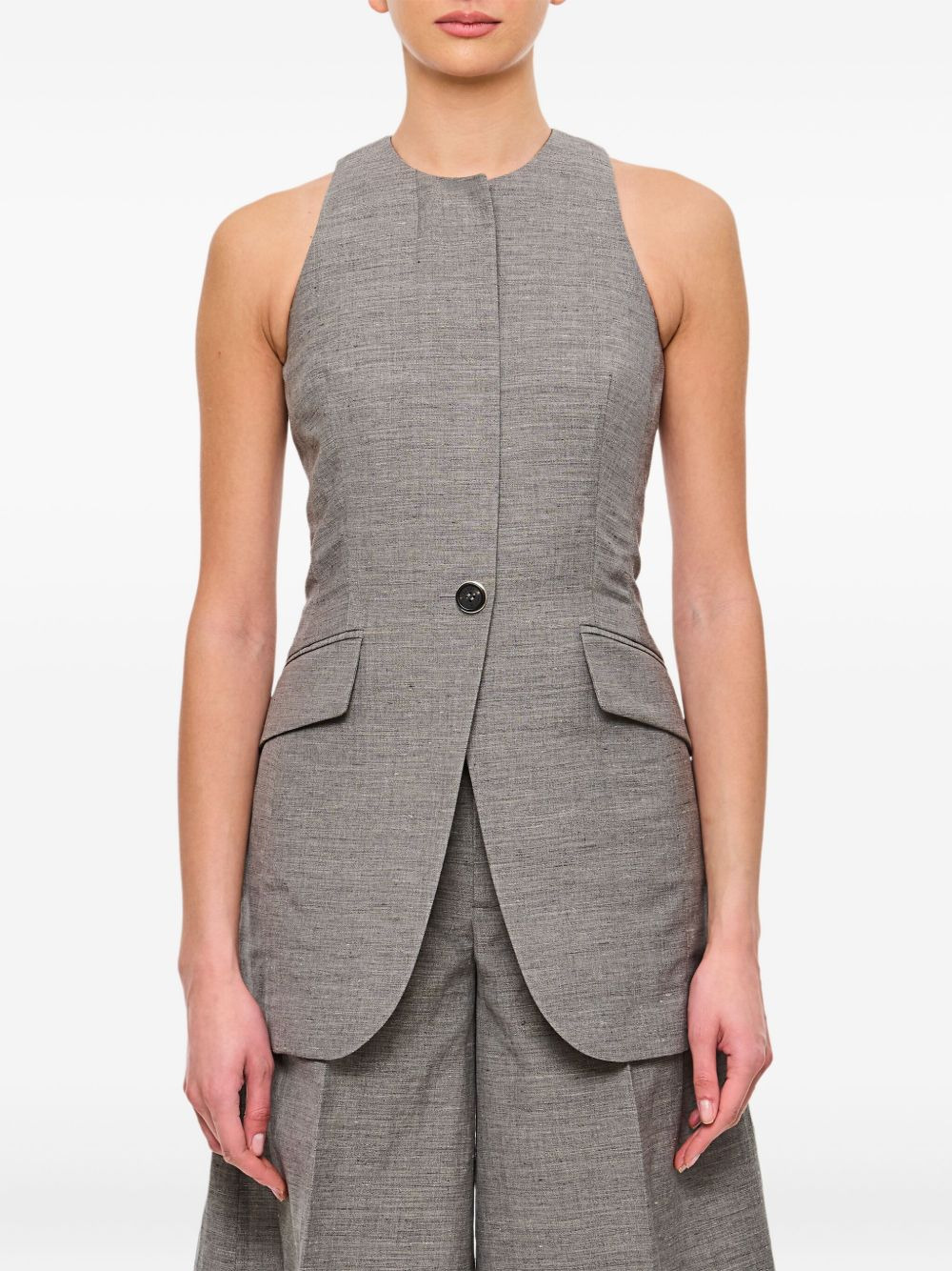 halter-neck waistcoat - 1