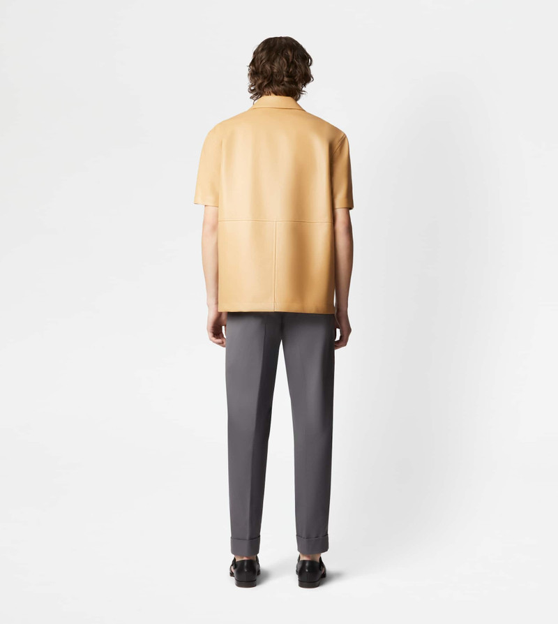 SHIRT IN LEATHER - BROWN 3