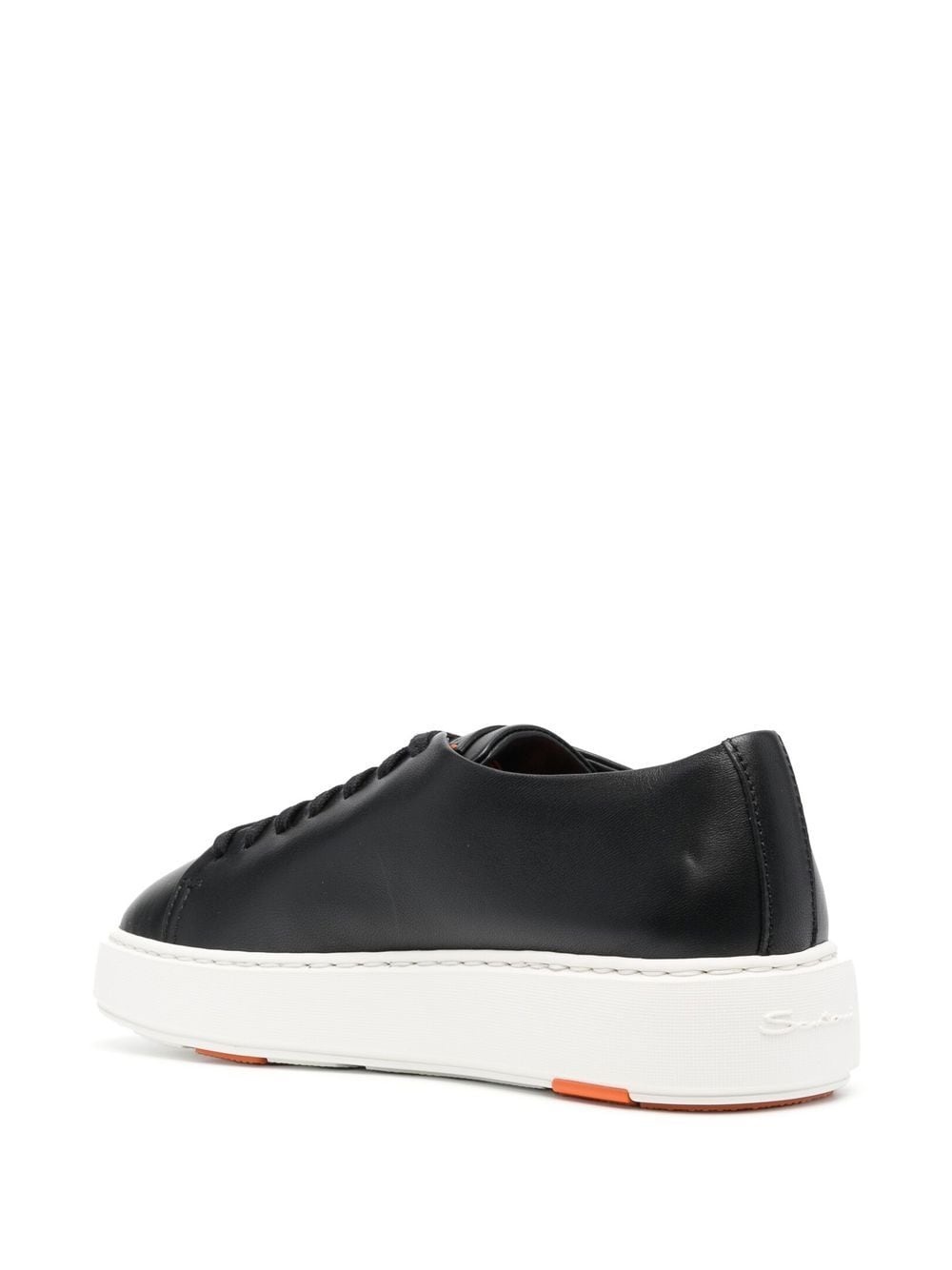 leather low-top sneakers - 3