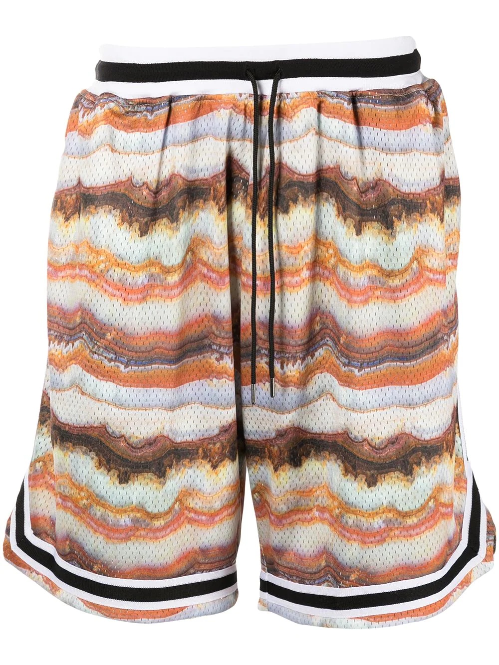 tie-dye drawstring shorts - 1