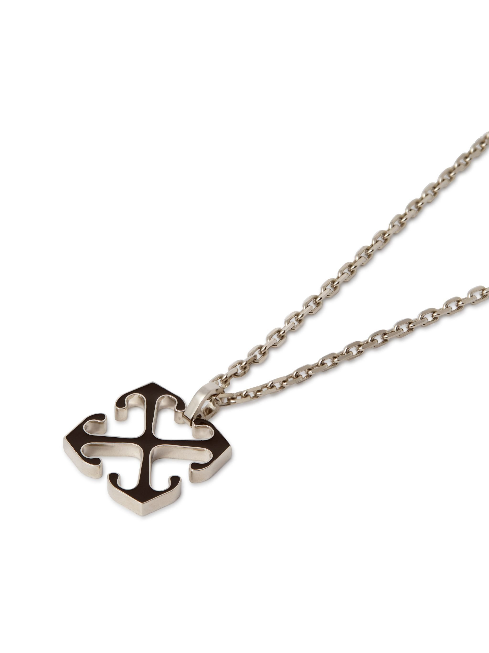 Enamel Arrow Pendant Necklace - 3