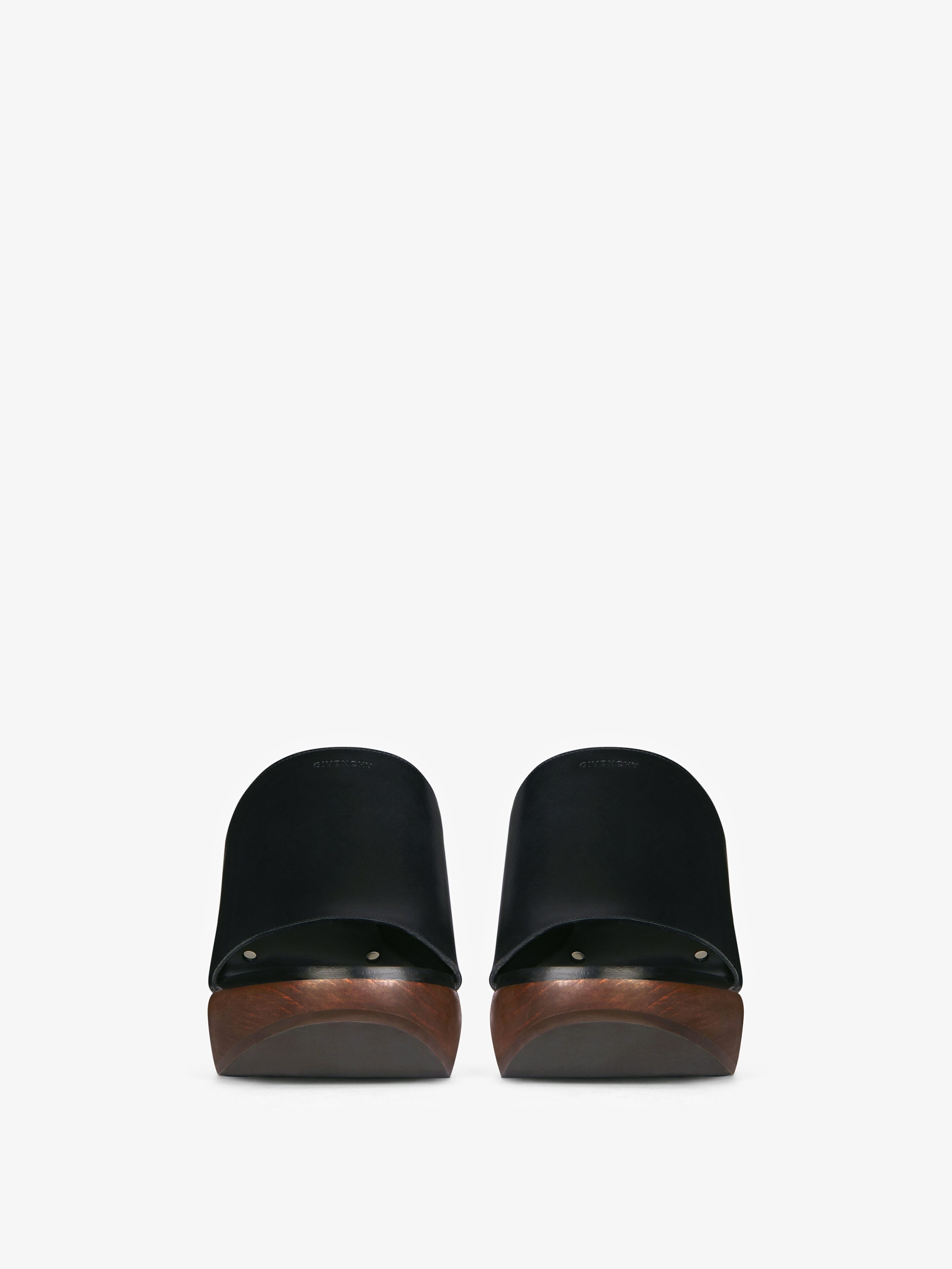 G CLOG SANDALS IN LEATHER - 3