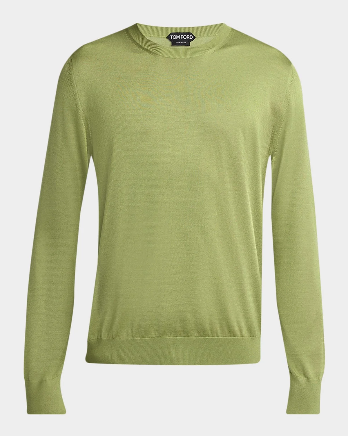 Men's Silk Knit Crewneck Sweater - 1