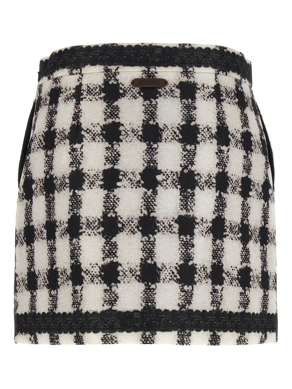 tweed-print mini skirt - 2