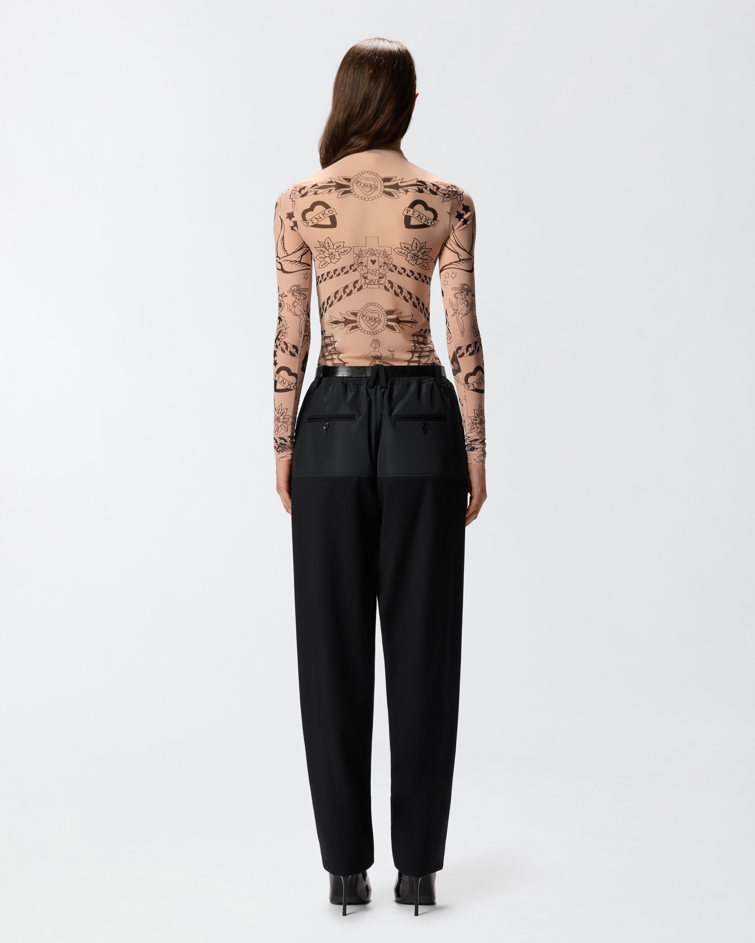 PRINTED TULLE SWEATER - 4
