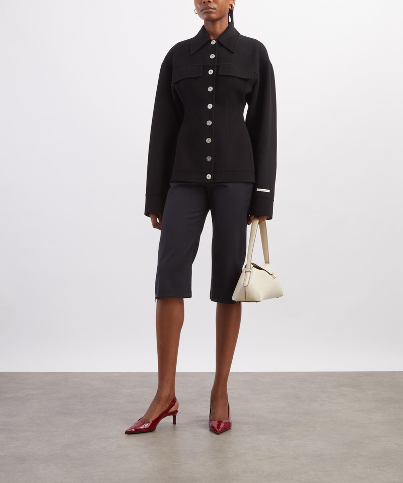 Black Heavy Wool Jacket 2