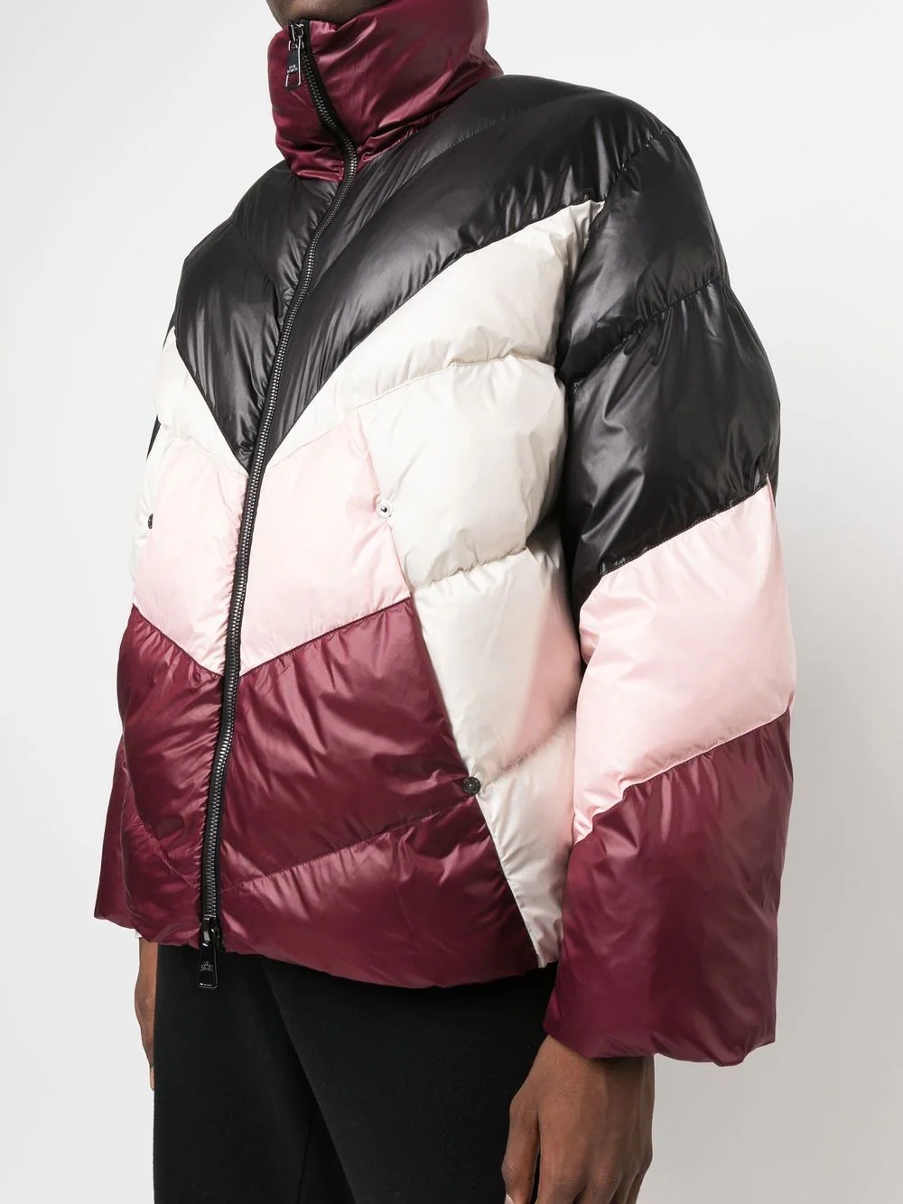 colour-block puffer jacket - 5