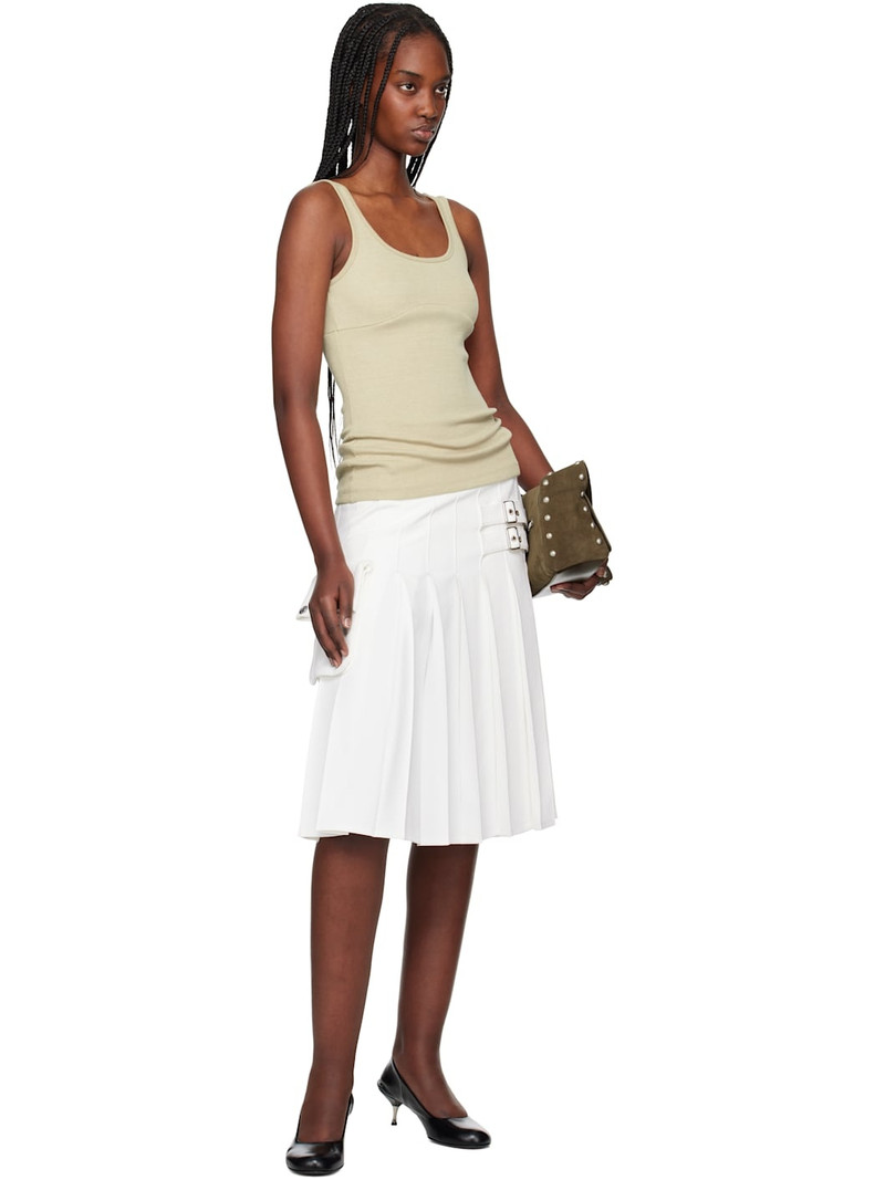 OPEN YY Beige Ribbed Tank Top outlook