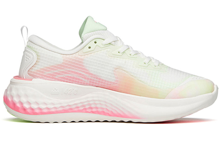 (WMNS) ANTA Running Series Sneakers 'White Green Pink' 122145556S-6 - 2