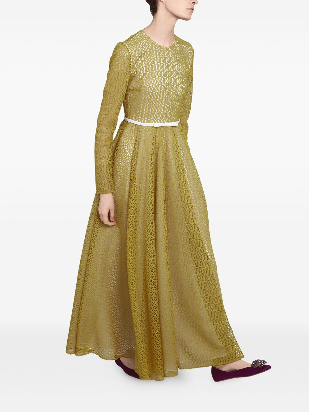 long macramé lace dress - 6