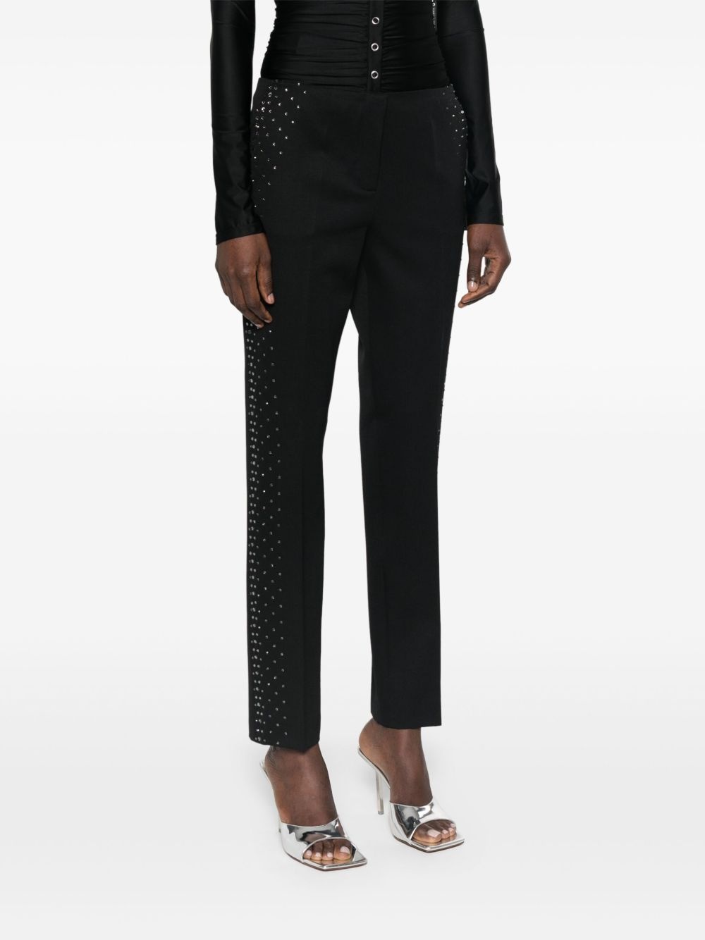 crystal-embellished trousers - 3