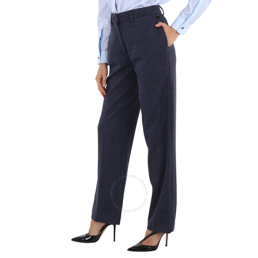 Burberry Dark Carbon Pocket Detail Technical Wool Tailored Trousers - 5