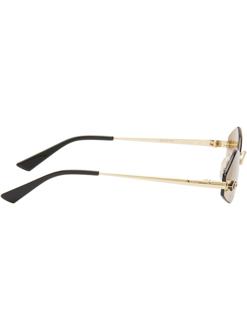 Cartier Gold 'Panthère de Cartier' Sunglasses outlook