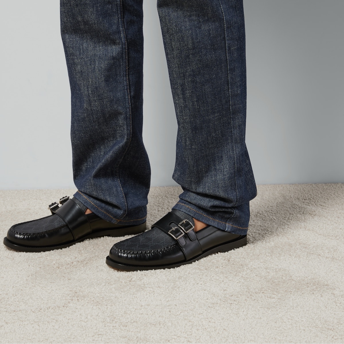 Men's buckle loafer with GG - 2