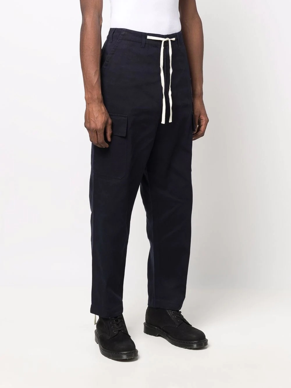 drawstring straight-leg trousers - 3