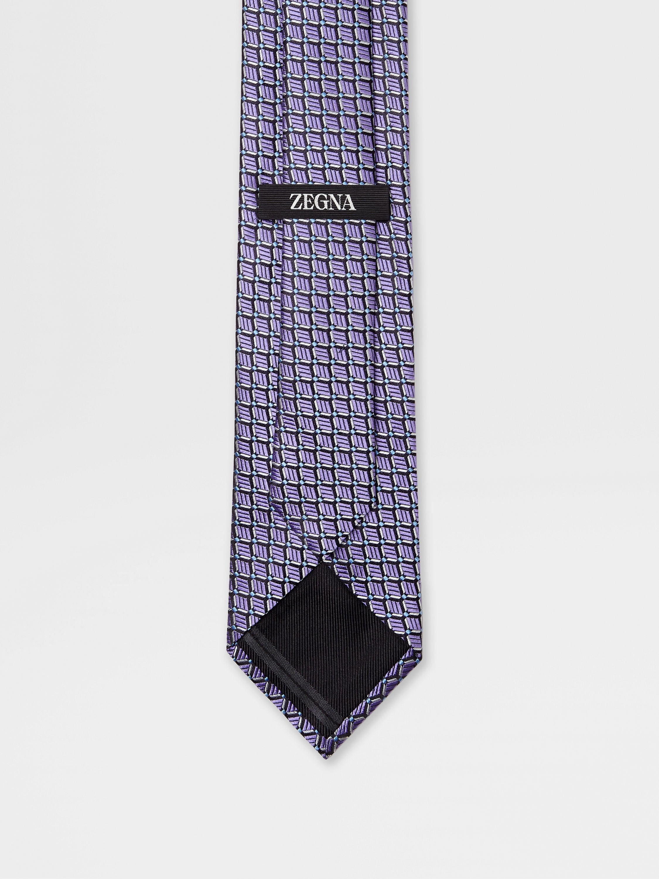 VIOLET JACQUARD SILK TIE - 3
