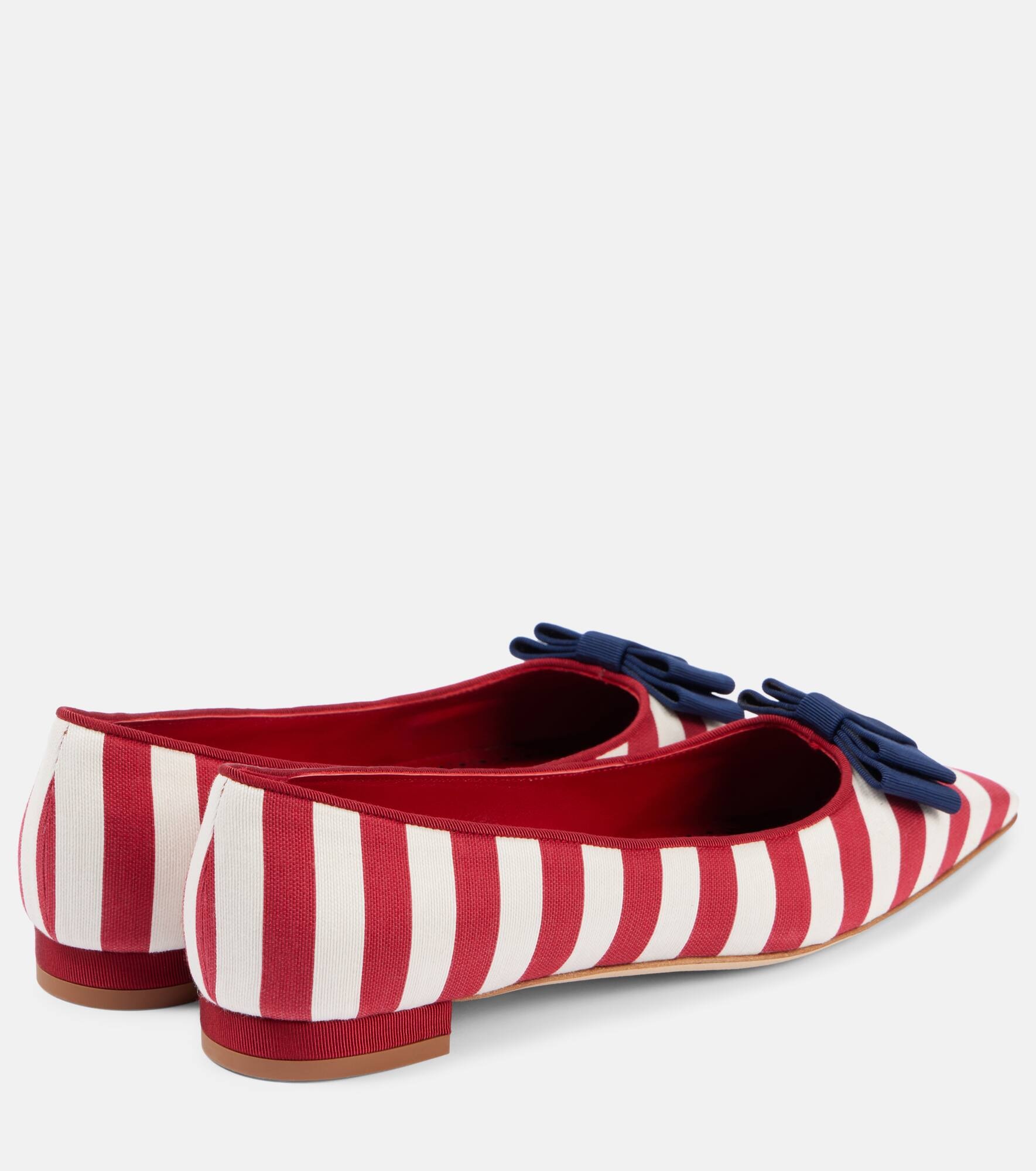 Reador bow-detail striped ballet flats - 2