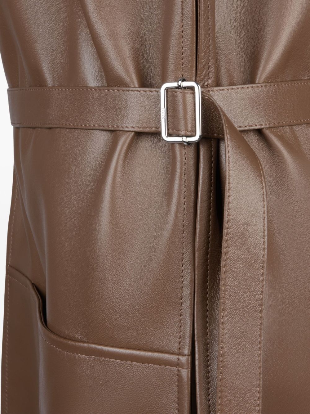 leather midi dress - 5