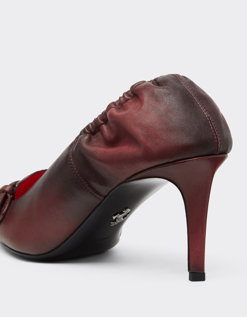 Leather heeled loafers 5