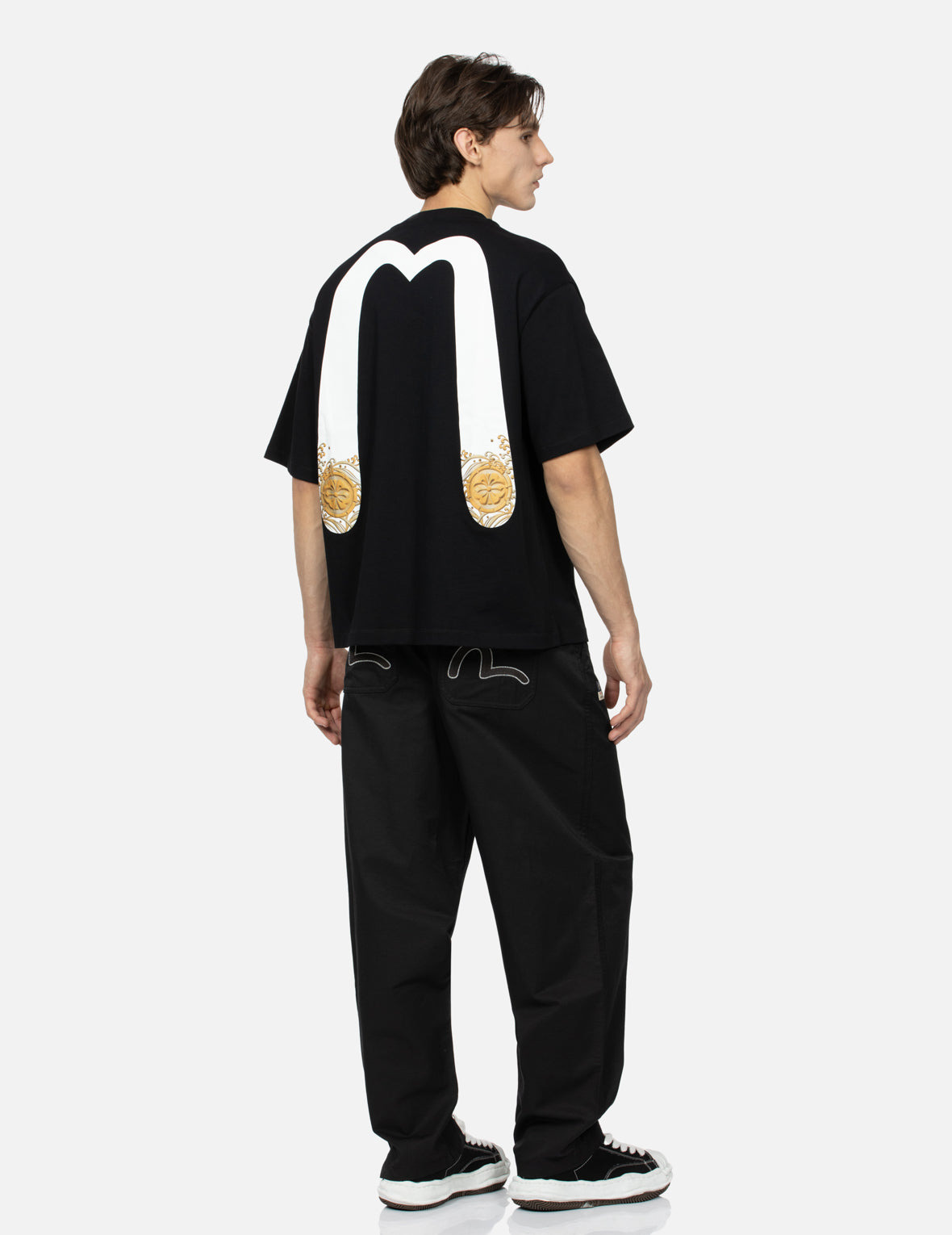 SEAGULL EMBROIDERY BAGGY PANTS - 3