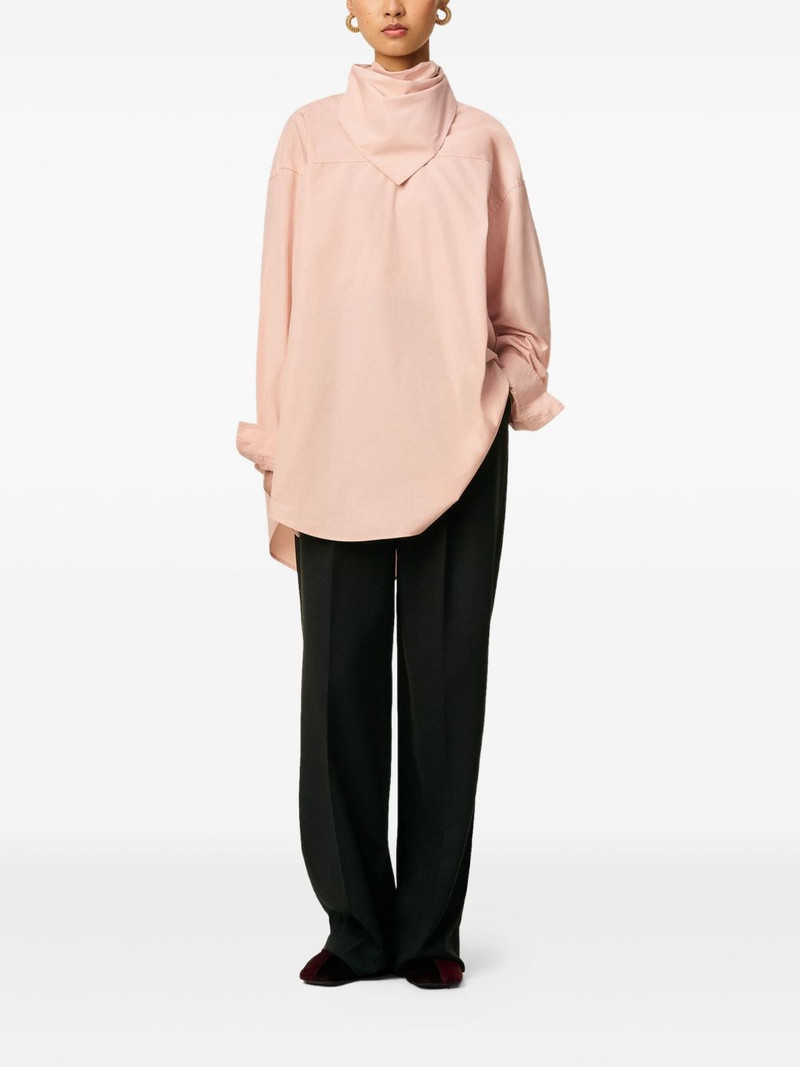AMI Paris bandana-collar cotton blouse outlook
