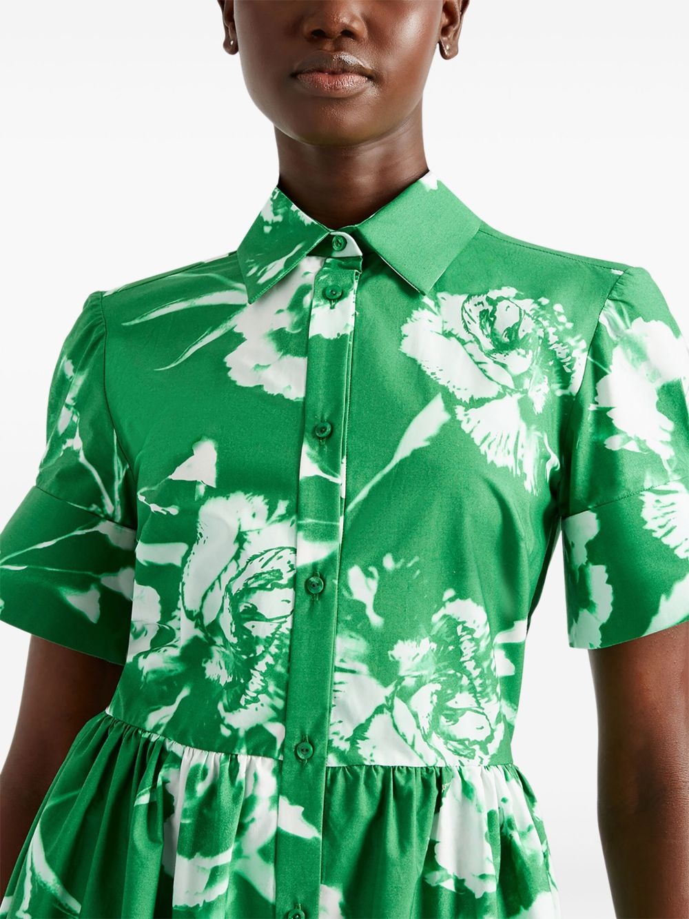 floral-print shirt dress - 5
