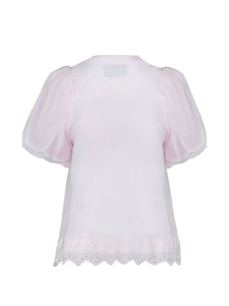 Simone Rocha puff-sleeve lace T-shirt outlook