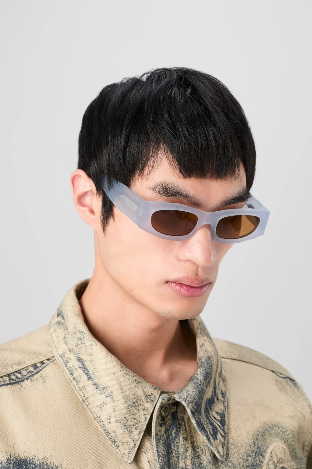 Light gray HIRMU Acetate Sunglasses - 1