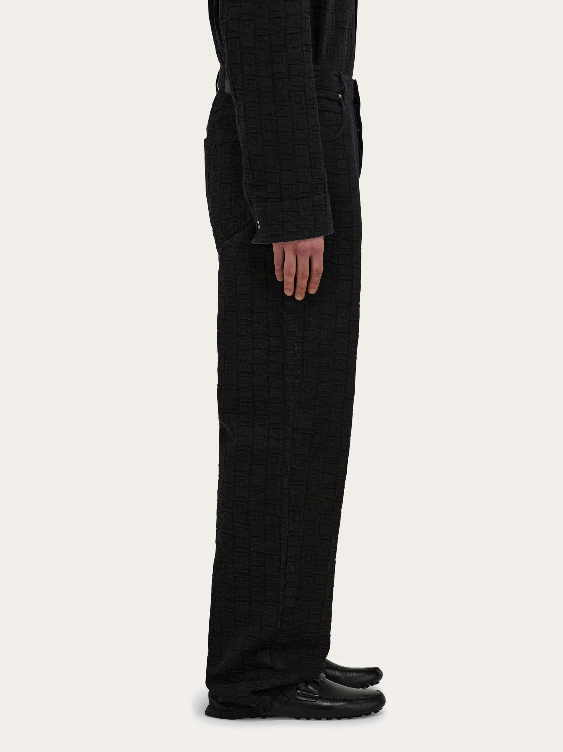 Ferragamo Monogram five pocket trousers - 3