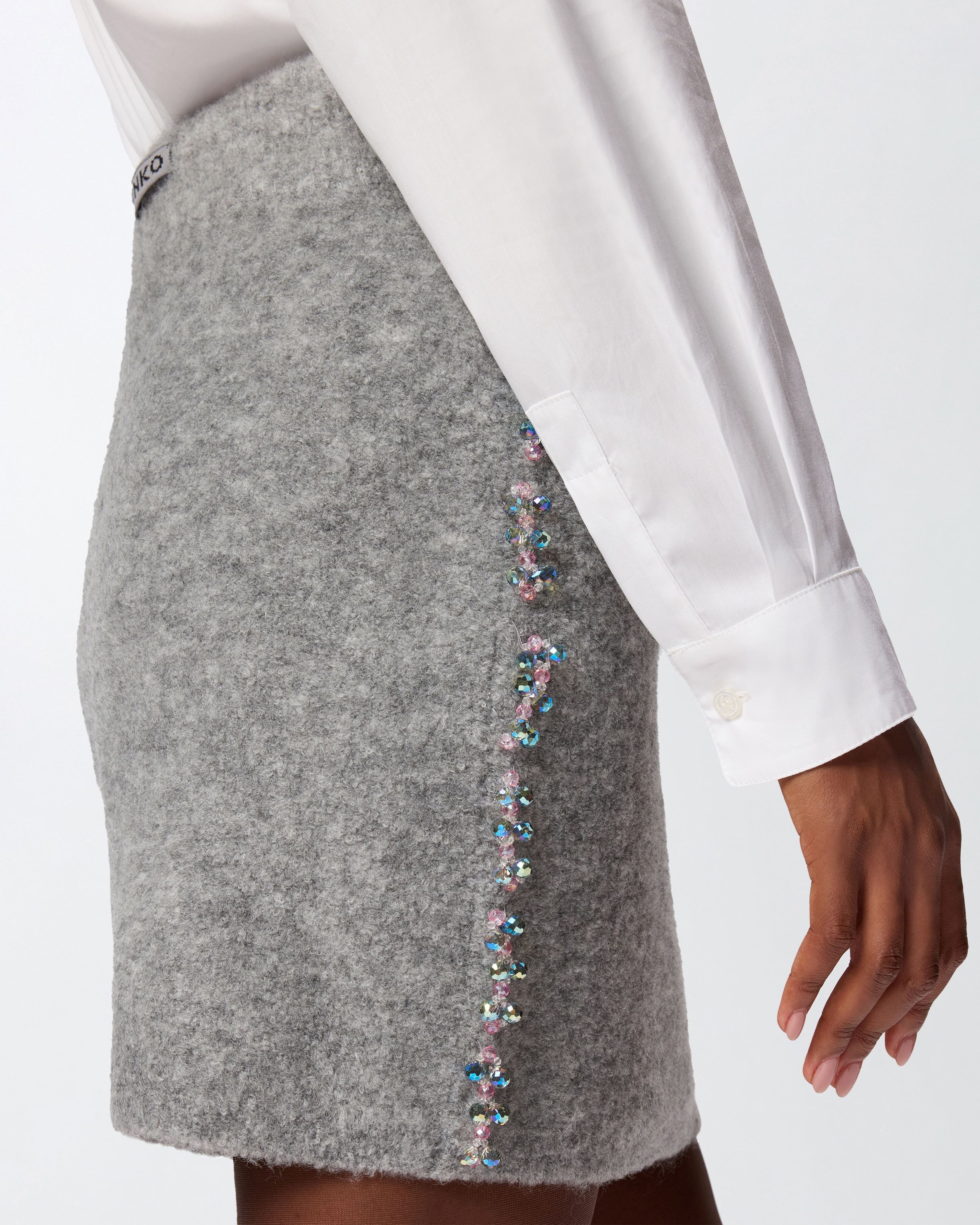 CRYSTAL EMBROIDERY MINISKIRT - 5