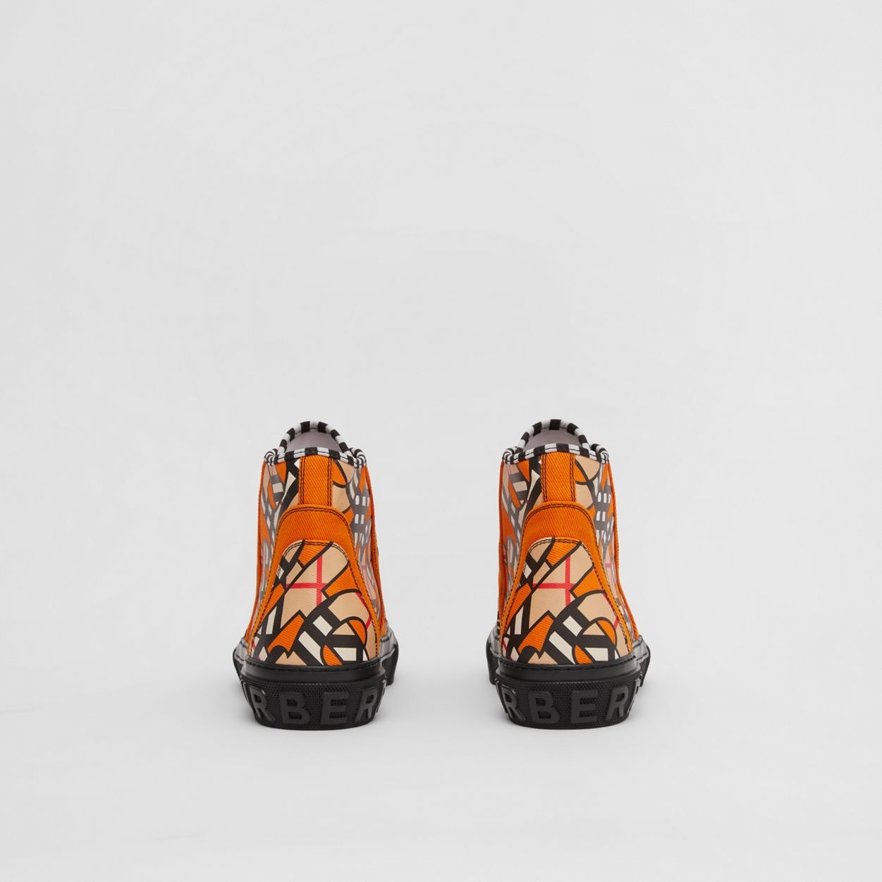 Monogram Linen Cotton Blend High-top Sneakers - 5
