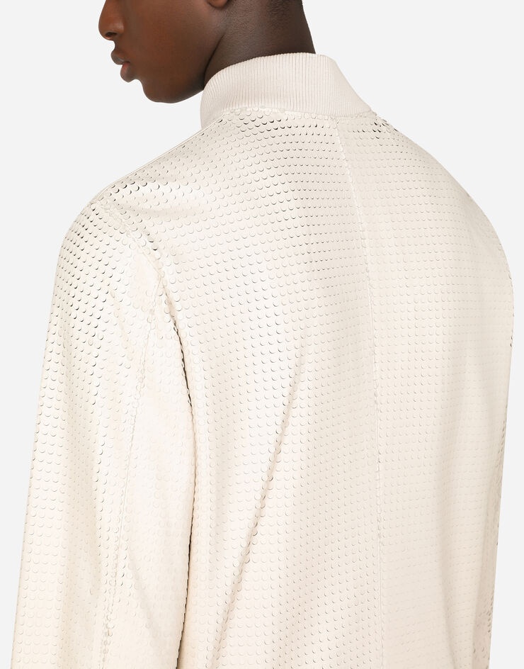 Perforated lambskin jacket - 5